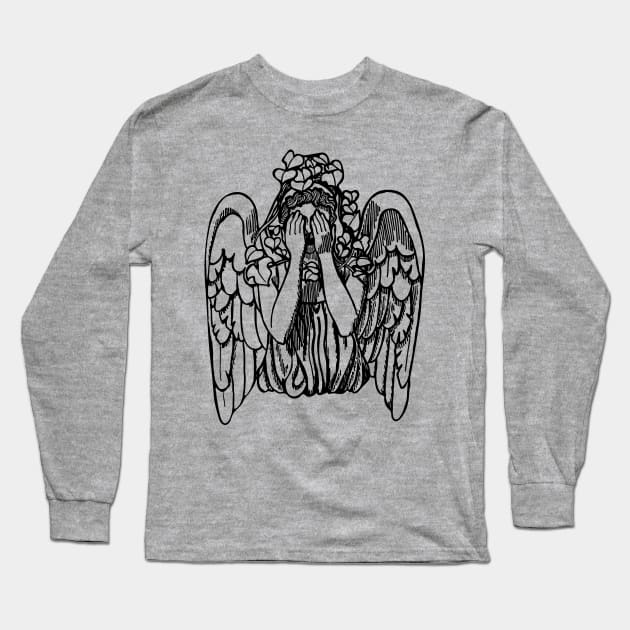 Weeping angel Long Sleeve T-Shirt by senkova